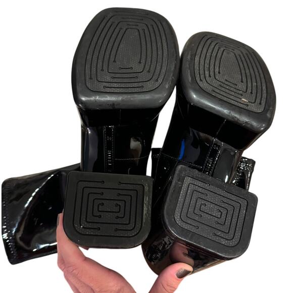 Charles & Keith Black Patent Platform Ankle Boots - Picture 8 of 8